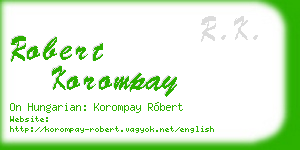 robert korompay business card